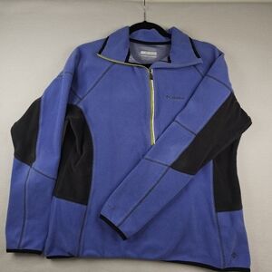 Columbia Omni Heat  Blue and Black Fleece Jacket Womans Size XL